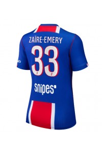 Paris Saint-Germain Warren Zaire-Emery #33 Fotballdrakt Hjemme Klær Dame 2026-27 Korte ermer